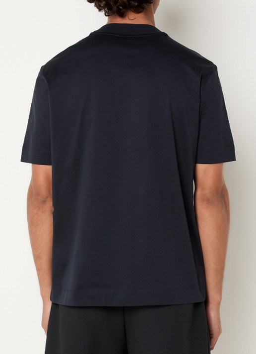 Armani T-shirt met logoborduring - achterkant 4 donkerblauw
