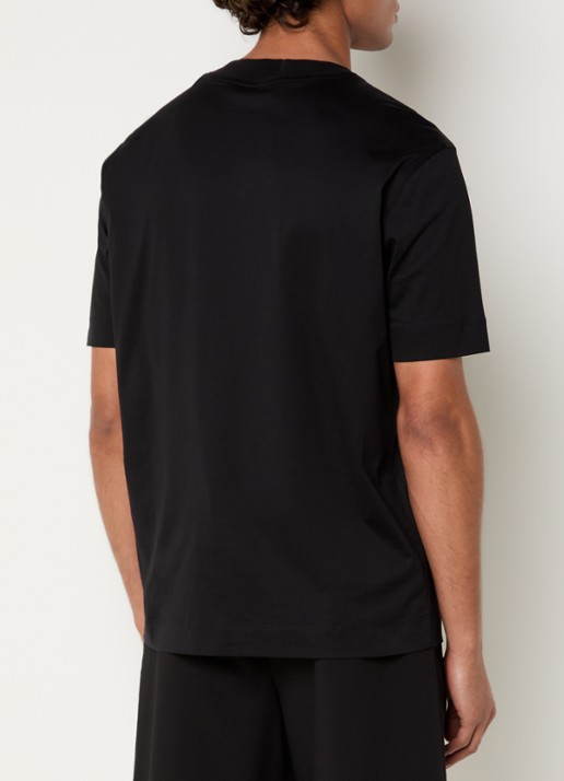 Armani T-shirt met logoborduring - achterkant 3 zwart