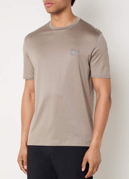 Armani T-shirt met logoborduring