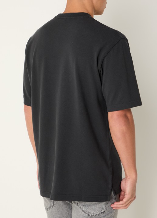 Armani T-shirt met logoborduring - achterkant 4 antraciet