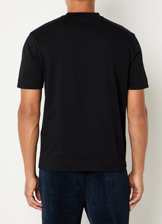 Armani T-shirt met logoborduring - achterkant 2 zwart
