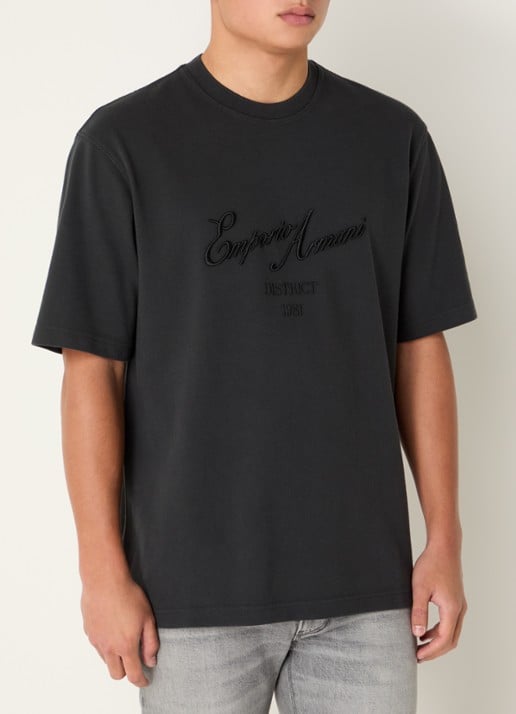 Armani T-shirt met logoborduring