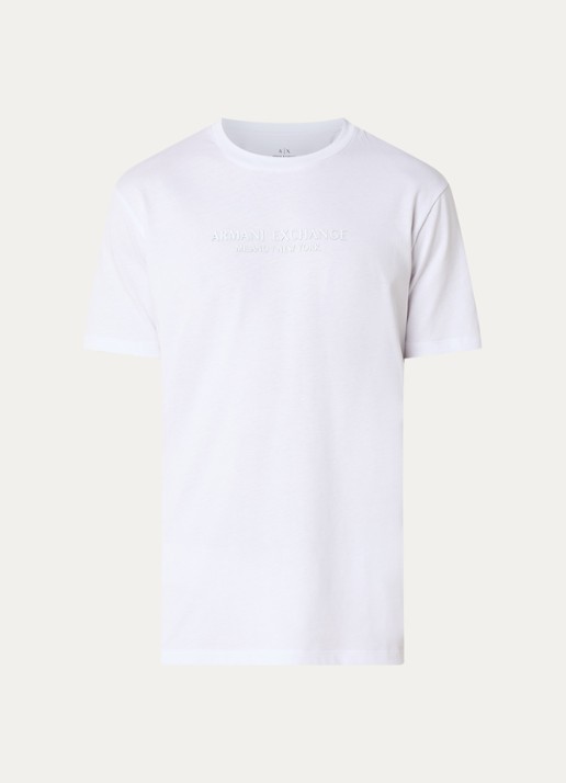 Armani T-shirt met logoprint - voorkant 3 wit