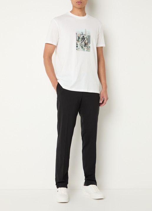 Armani T-shirt met logoprint - voorkant 2 wit