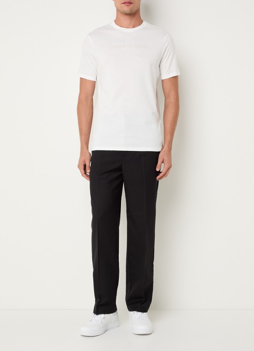 Armani T-shirt met logoprint - voorkant 2 gebroken wit