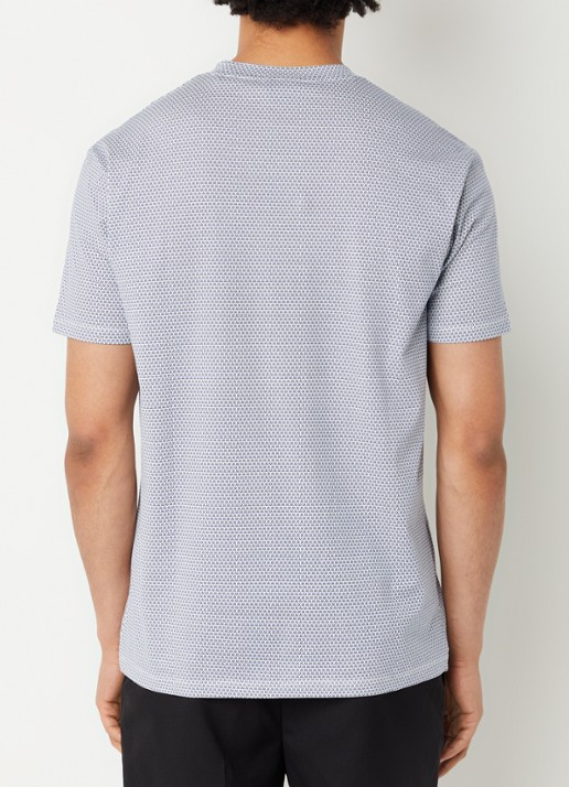 Armani T-shirt met logoprint - achterkant donkerblauw