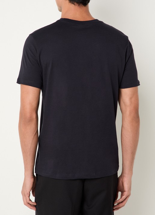 Armani T-shirt met logoprint - achterkant donkerblauw