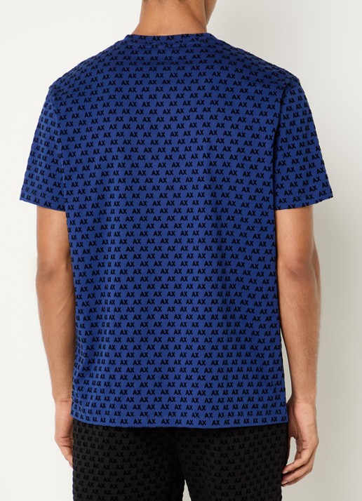 Armani T-shirt met logoprint - achterkant 2 kobaltblauw