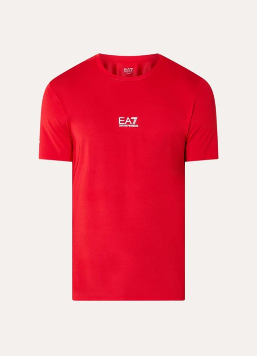 Armani T-shirt met logoprint - voorkant 2 rood