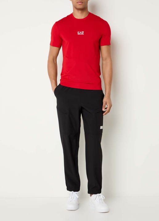 Armani T-shirt met logoprint - voorkant 3 rood