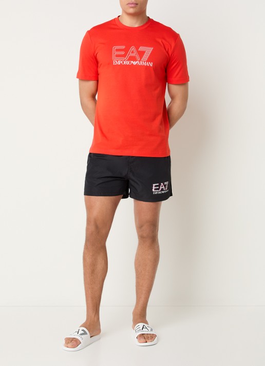 Armani T-shirt met logoprint - voorkant 4 rood