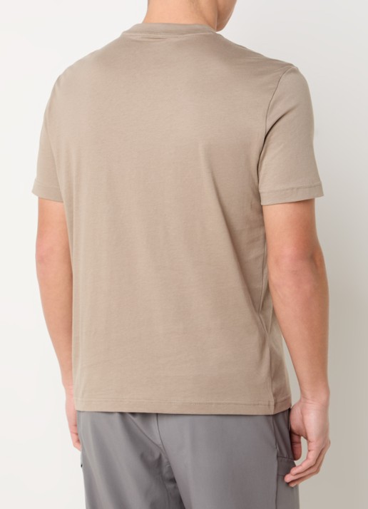 Armani T-shirt met logoprint - achterkant donkerbeige