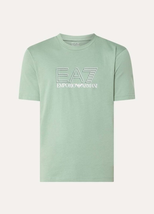 Armani T-shirt met logoprint - voorkant 3 mint