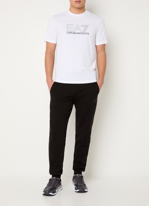 Armani T-shirt met logoprint - voorkant 3 wit