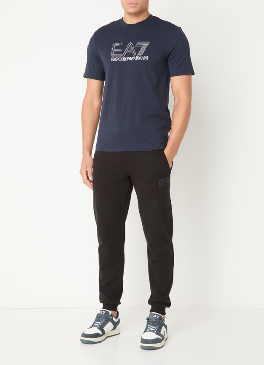 Armani T-shirt met logoprint - voorkant 4 indigo