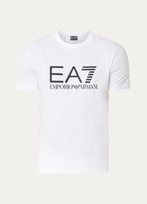 Armani T-shirt met logoprint - voorkant 3 wit