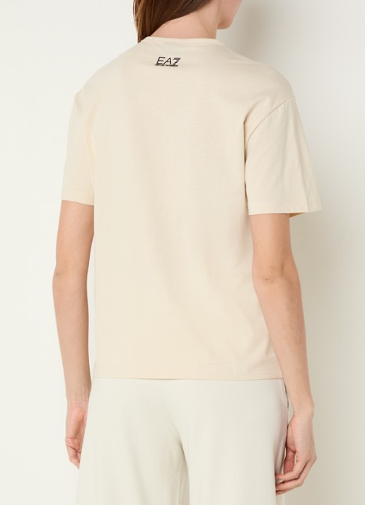 Armani T-shirt met logoprint - achterkant 4 beige