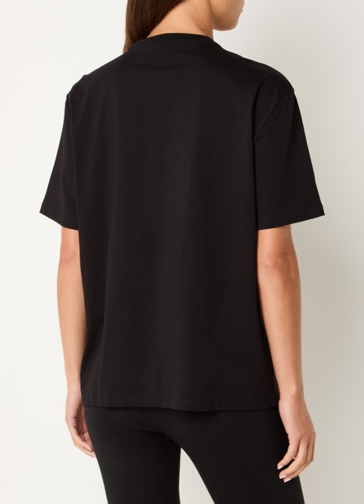 Armani T-shirt met logoprint  - achterkant 3 zwart