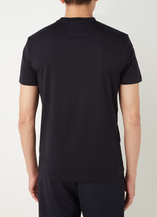 Armani T-shirt met logoprint - achterkant 3 zwart