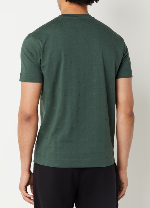 Armani T-shirt met logoprint - achterkant 3 groen