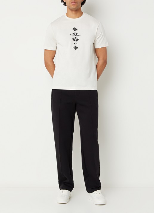 Armani T-shirt met logoprint - voorkant 2 wit