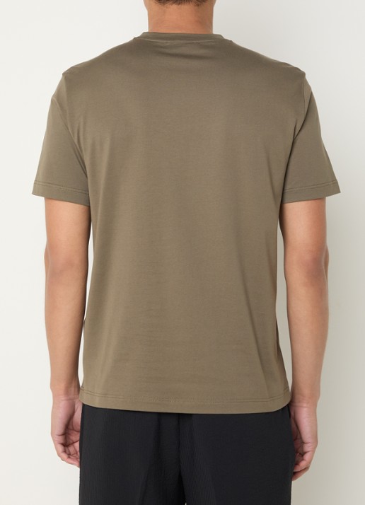 Armani T-shirt met logoprint - achterkant 3 zand