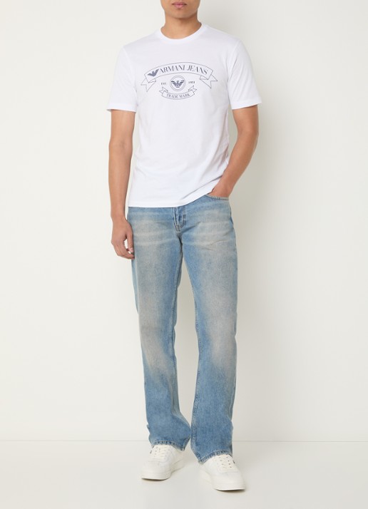 Armani T-shirt met logoprint - voorkant 2 wit