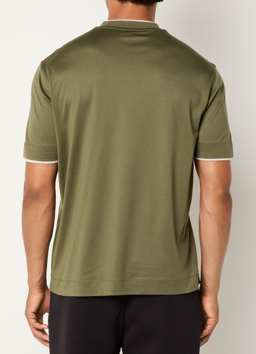 Armani T-shirt met logoprint - achterkant 4 bronsgroen