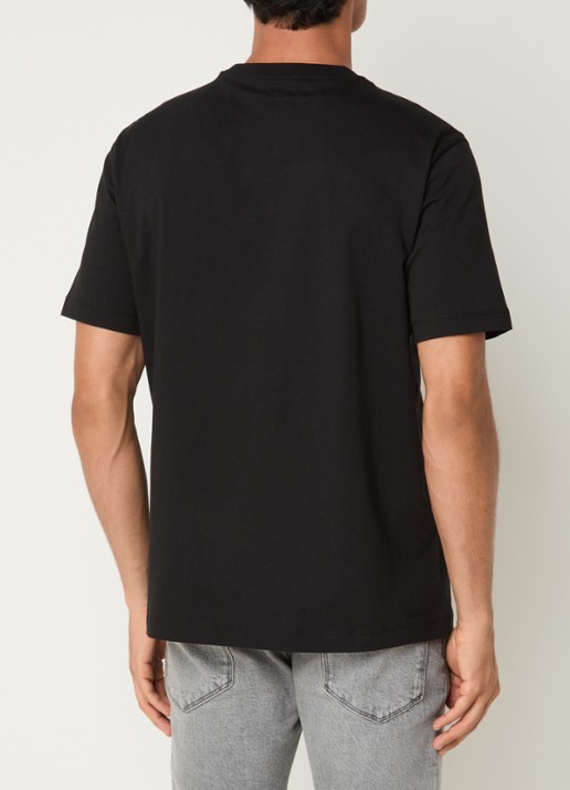Armani T-shirt met logoprint - achterkant zwart