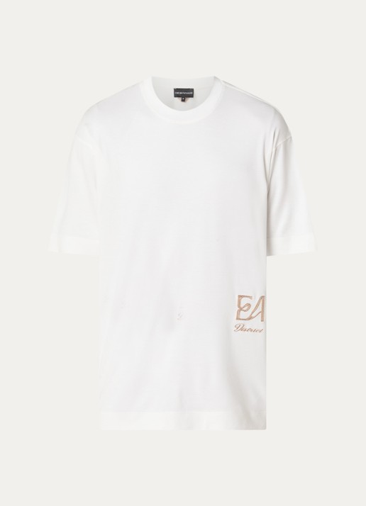 Armani T-shirt met logoprint - voorkant 2 wit