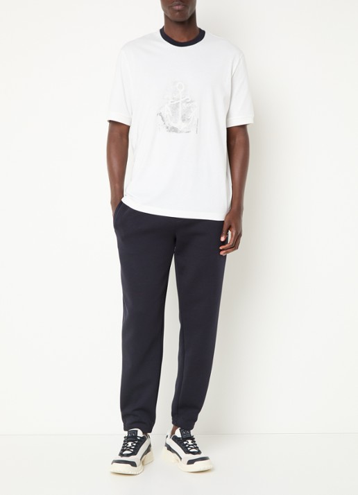 Armani T-shirt met print - voorkant 2 gebroken wit