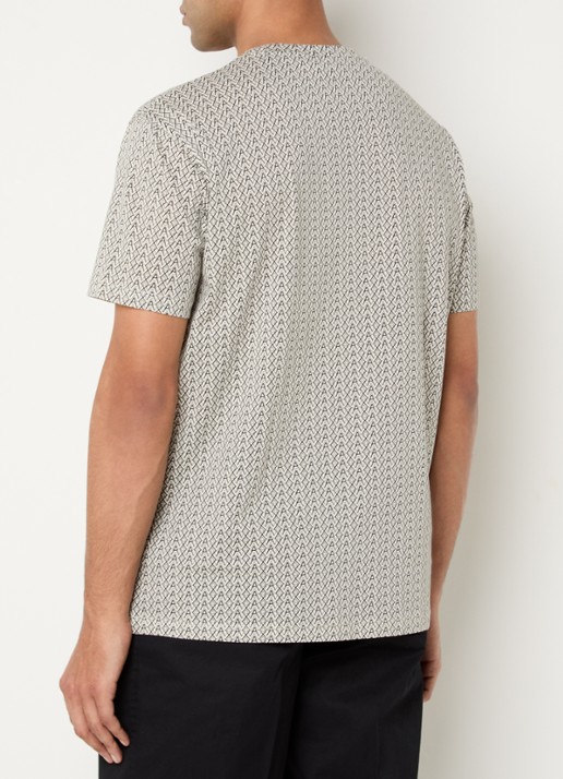 Armani T-shirt met print - achterkant 3 lichtgrijs