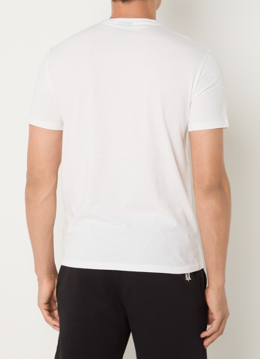 Armani T-shirt met print - achterkant gebroken wit