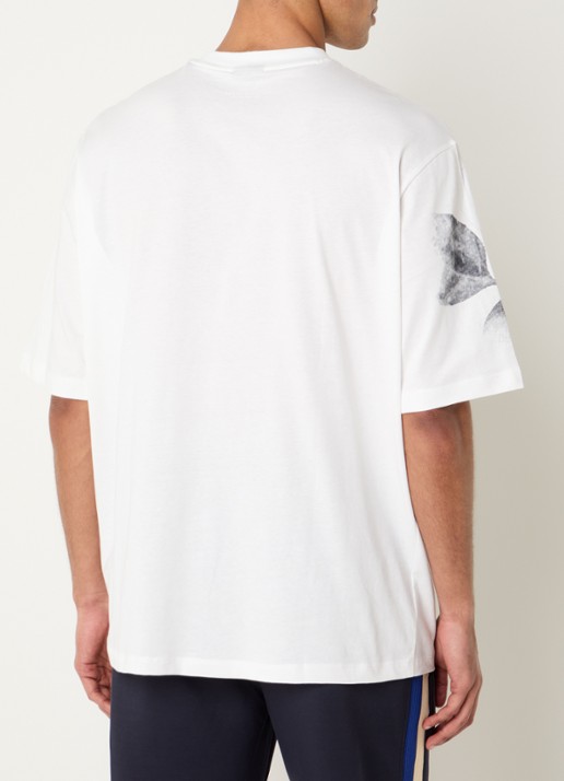 Armani T-shirt met print - achterkant gebroken wit