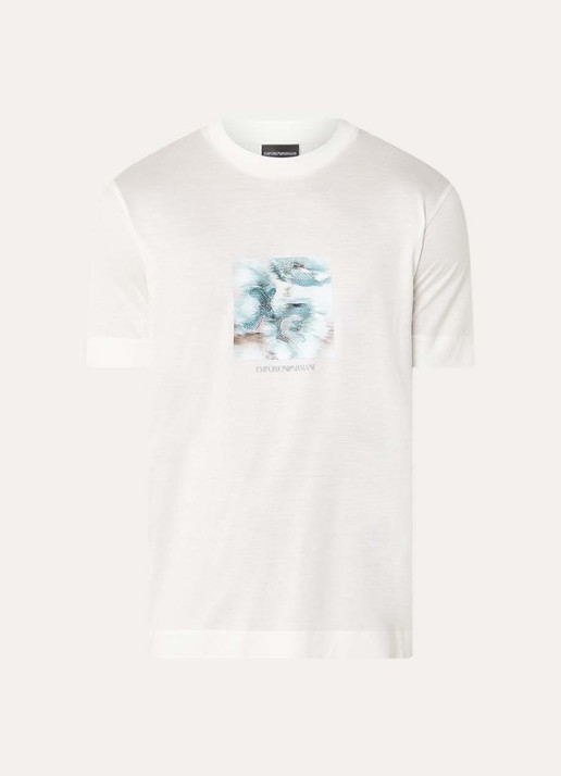 Armani T-shirt met print - voorkant wit