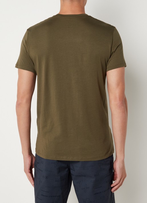 Armani T-shirt met ronde hals - achterkant 4 mosgroen