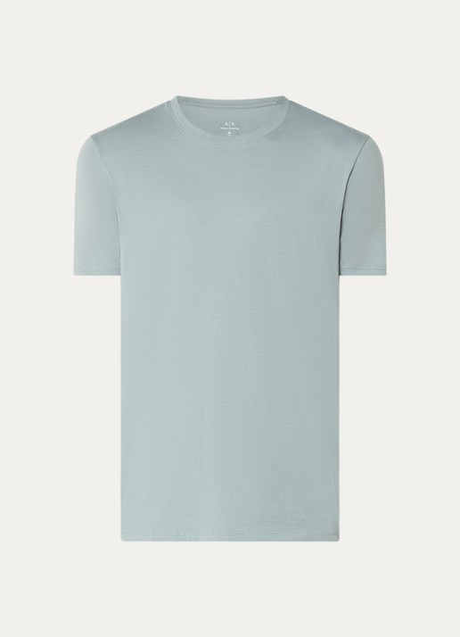 Armani T-shirt met ronde hals - voorkant 2 lichtblauw