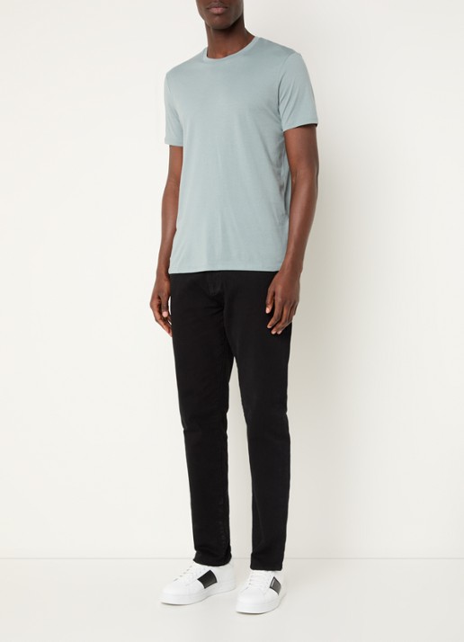 Armani T-shirt met ronde hals - voorkant 3 lichtblauw