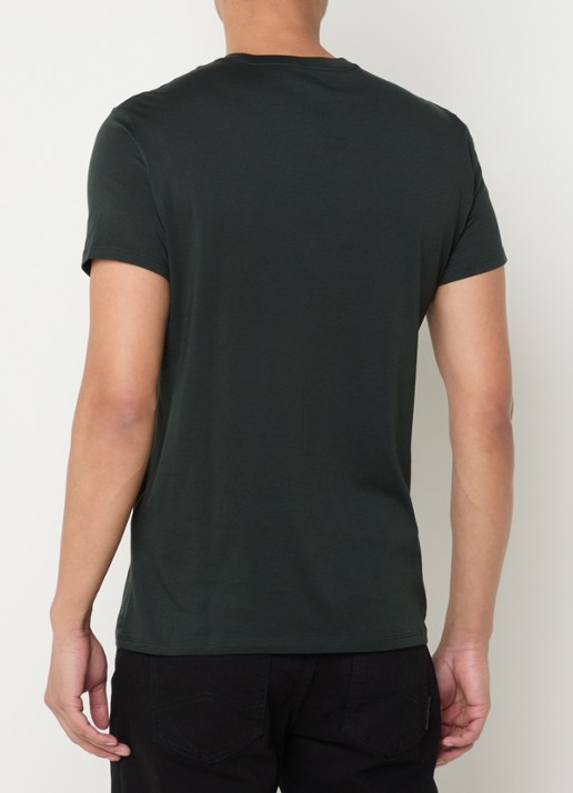 Armani T-shirt met ronde hals - achterkant 2 legergroen