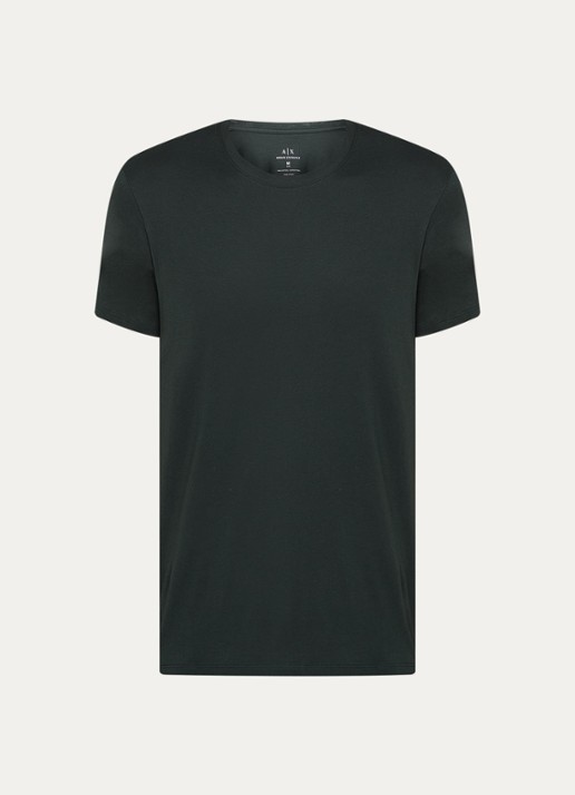 Armani T-shirt met ronde hals - voorkant 3 legergroen