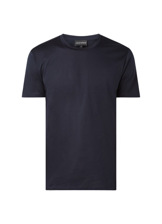 Armani T-shirt met ronde hals - voorkant 2 donkerblauw