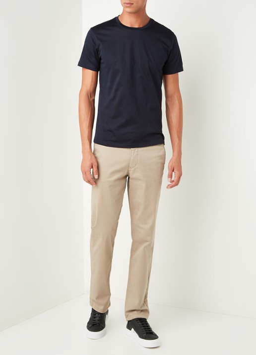 Armani T-shirt met ronde hals - voorkant 3 donkerblauw