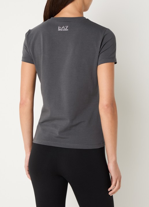 Armani T-shirt met strass - achterkant 4 donkergrijs