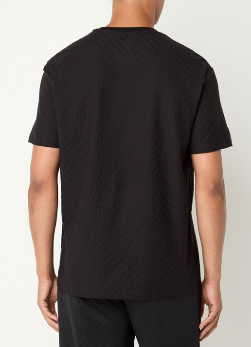 Armani T-shirt met structuur - achterkant zwart