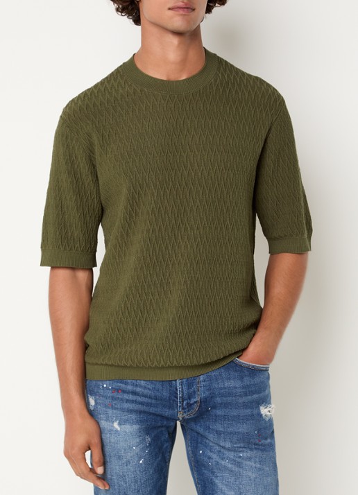 Armani T-shirt met structuur