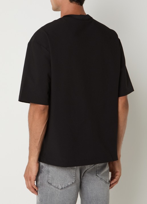 Armani T-shirt met structuur - achterkant zwart