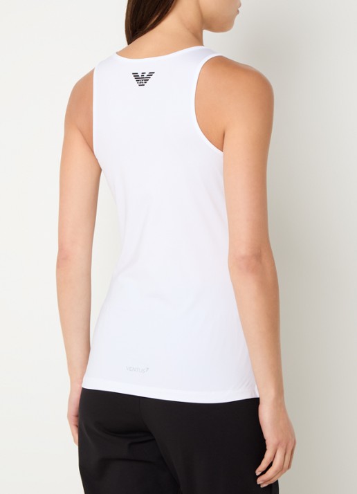 Armani Tanktop met logo  - achterkant 4 wit