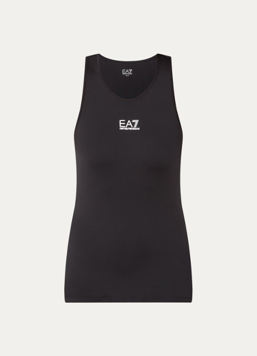Armani Tanktop met logo  - voorkant zwart