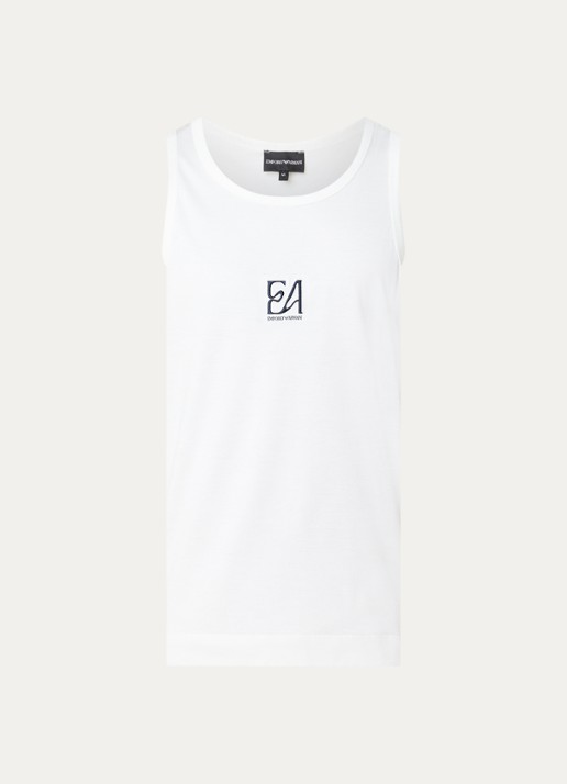 Armani Tanktop met logo - voorkant 2 wit