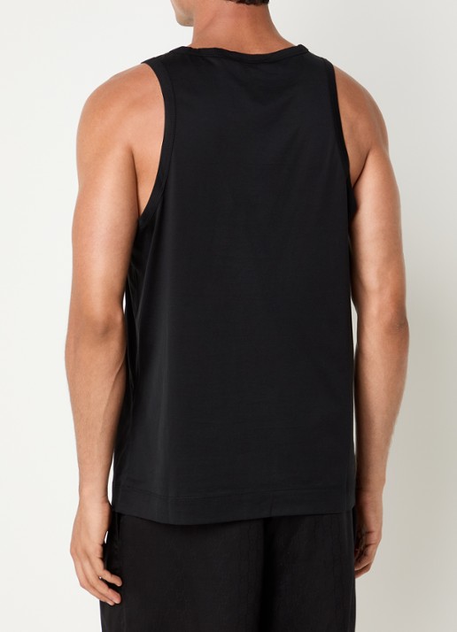 Armani Tanktop met logo - achterkant zwart